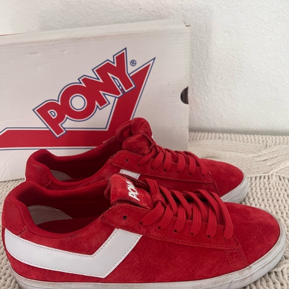 PONY Men's Bold Red Sneakers - Picture 2 of 4